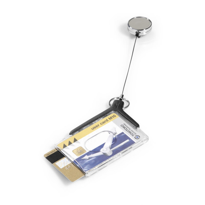 Держатель для пропуска Durable Card Holder Deluxe Pro Duo, акрил, рулетка до 80 см, 54 x 85 мм