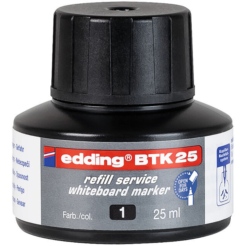 Чернила edding BTK25, для заправки, пигментные, капиллярная система, 25 мл
