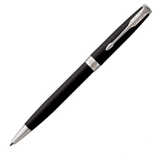 Ручка шариковая Parker Sonnet Matt Black CT, толщина линии М, палладий (S0818140)