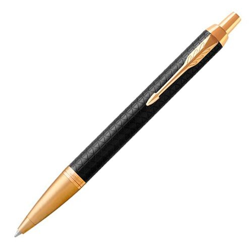 Ручка шариковая Parker IM Premium Black GT, толщина линии M, позолота (S0949680)