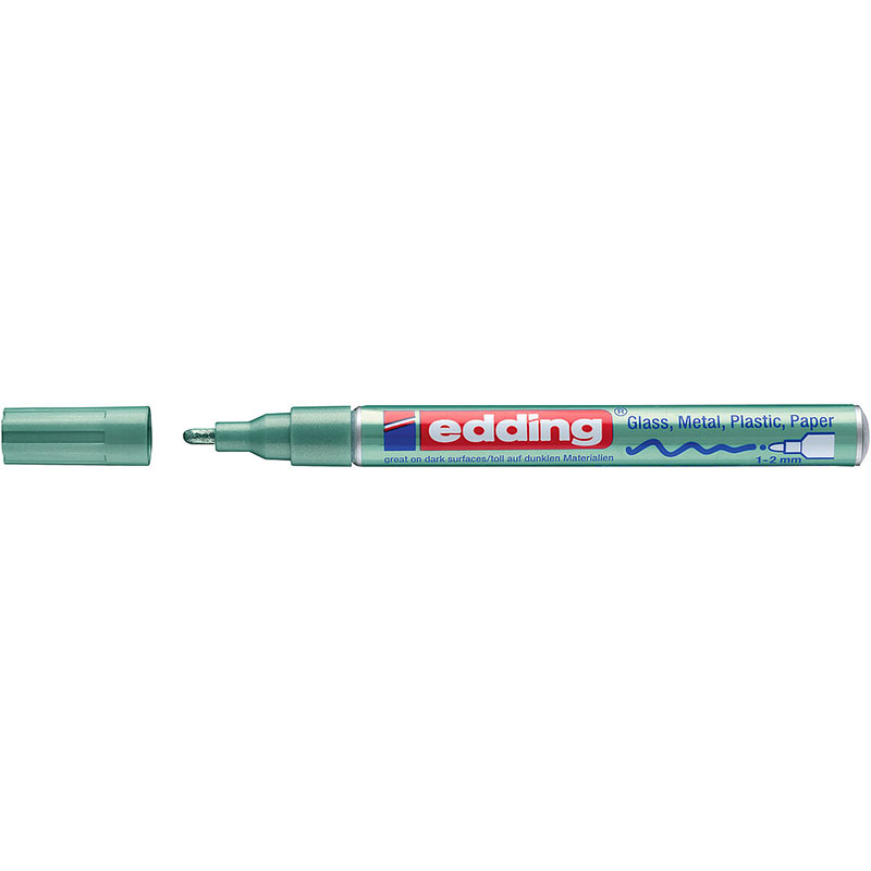 Маркер лаковый глянцевый edding 751, круглый наконечник, 1-2 мм