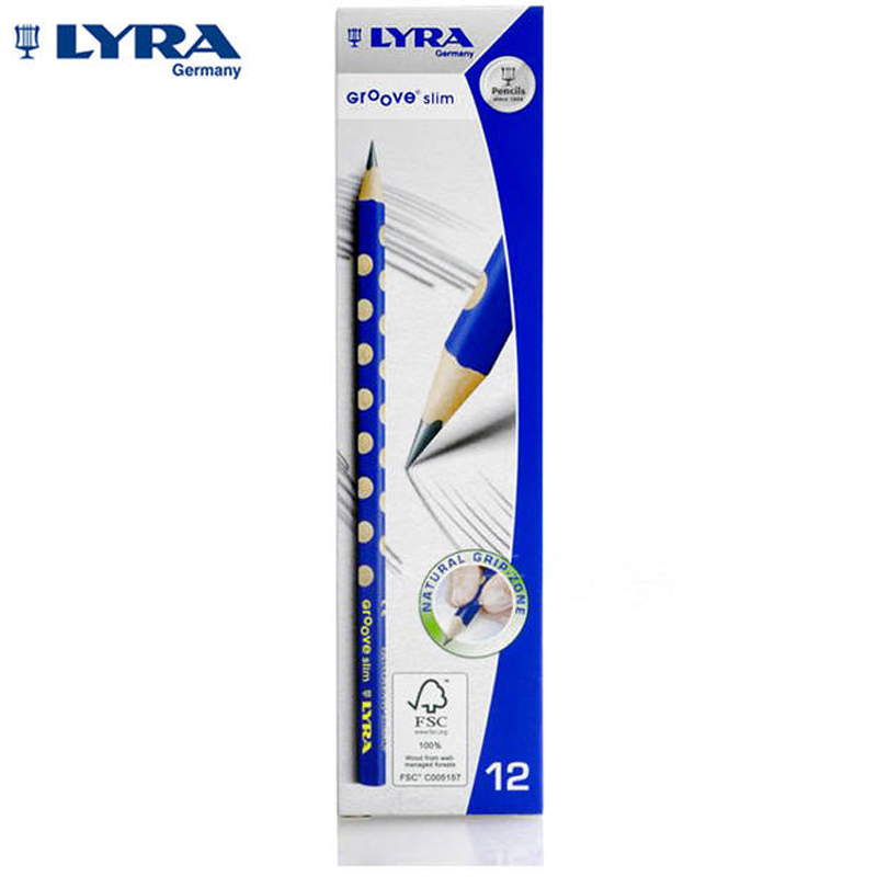 Карандаш чернографитовый Lyra Groove Slim Graphite, 7 мм, HB, картонная коробка