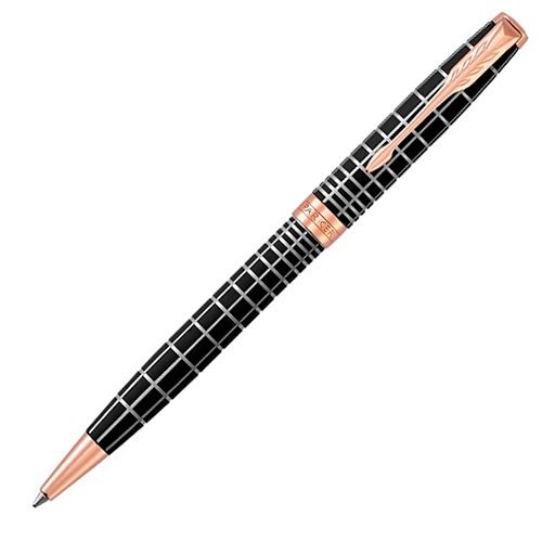 Ручка-роллер Parker Sonnet Premium Brown Rubber PGT, толщина линии M, розовое золото